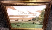 A. W. Currier, Artist, Framed signed picture 25 in x 20 in