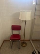 chair and floor lamp S basement