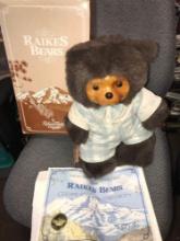 Raikes Bears Timmy with certificate of authenticity