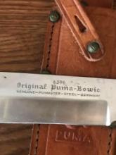 original puma Bowie knife with shealth made in Germany 6 1/2 in blade