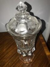 Fostoria coin glass candy dish 91/2 in tall