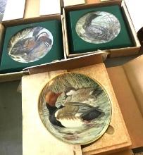 4- Franklin porcelain water birds of the world plates