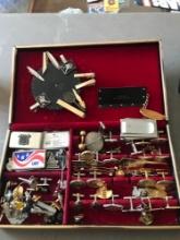 assorted tie clips-cufflings-money clips