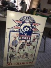 Chicago bears super bowl picture 22 inch x 34 inch