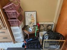 miscellaneous lot including tv trays, fans,and more b2