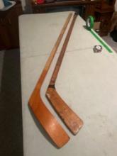 wooden hockey sticks