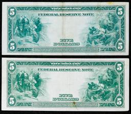 1914 $5 FRN Notes VF
