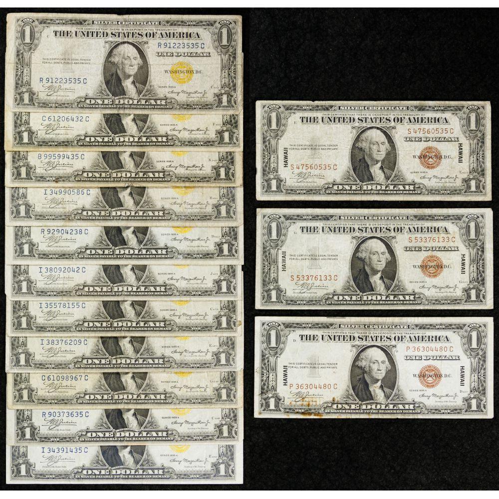1934-A $1 'North African' Silver Certificate Assortment