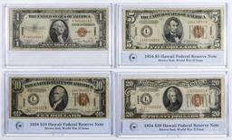 1934-A and 1935-A Hawaii Silver Certificate Assortment