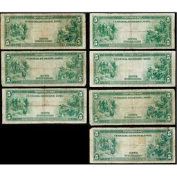 1914 $5 FRN Assortment