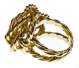 18k Yellow Gold Twisted Rope Ring