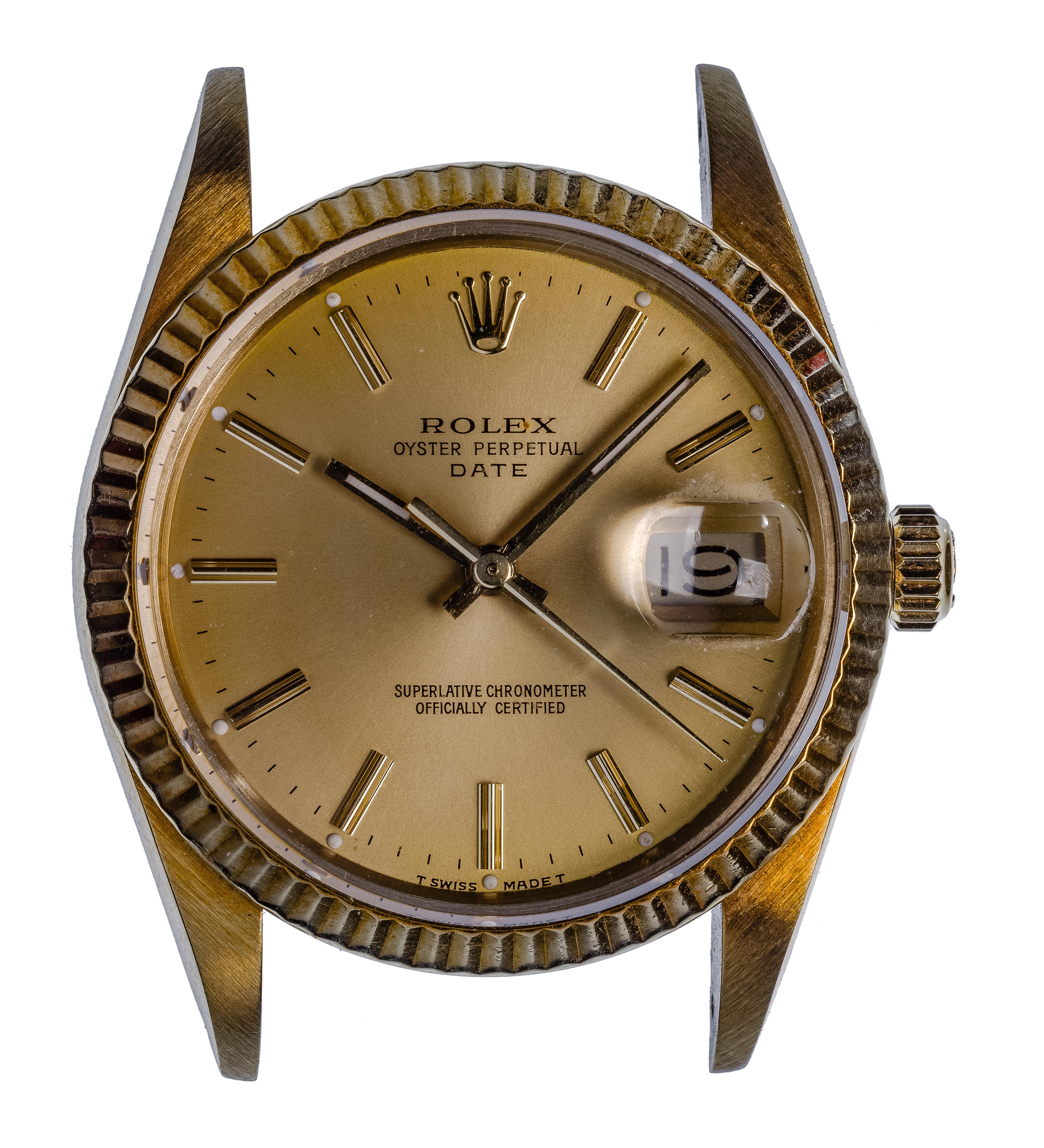 Rolex 14k Yellow Gold Case and Band Datejust Wristwatch