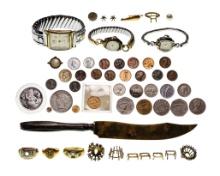 Gold and Silver Coin and Token Assortment