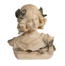 Neoclassical Style Alabaster Bust