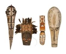 West African Painted Mask Assortment