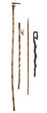 West African Colonial Style Spear and Walking Stick Assortment