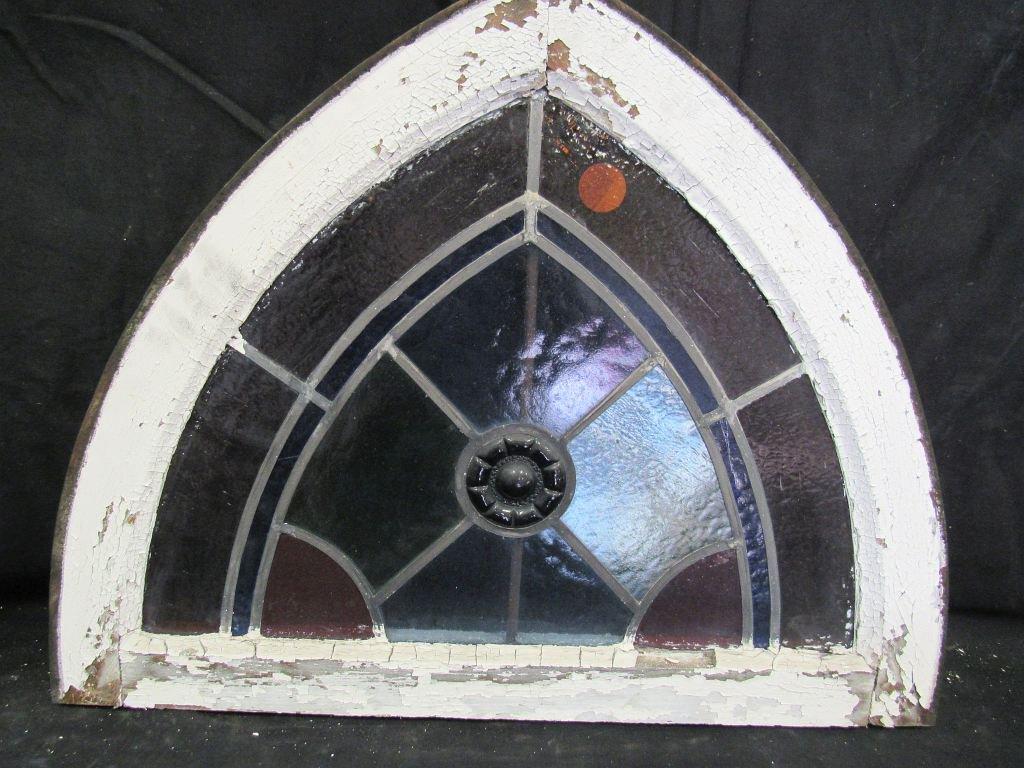 Triangle Shaped Stain Glass Window