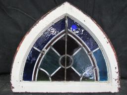 Triangle Shaped Stain Glass Window