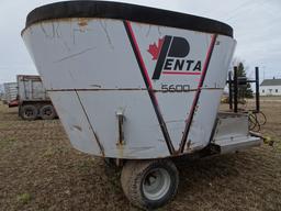 PENTA 5600 VERTICAL FEED MIXER WAGON W/ DIGISTAR DIGITAL SCALES, 540 PTO. L.H DISCHARGE