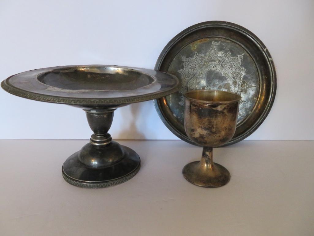 Three pieces of vintage Silverplate