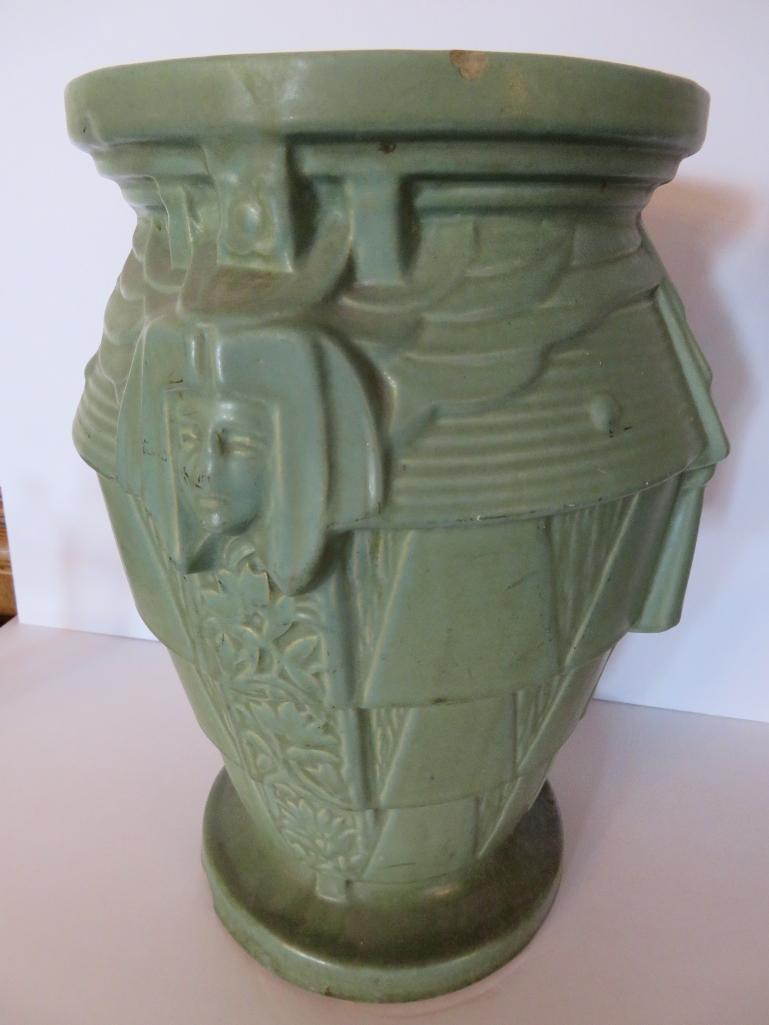 McCoy Art pottery Sphinx Egyptian Sand Jar