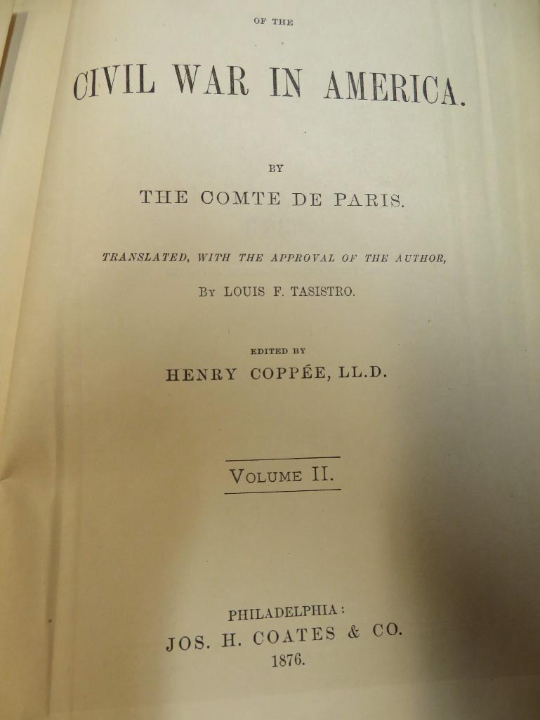 History of the Civil War in American Volumes 1 & 2 by Henry Coppee