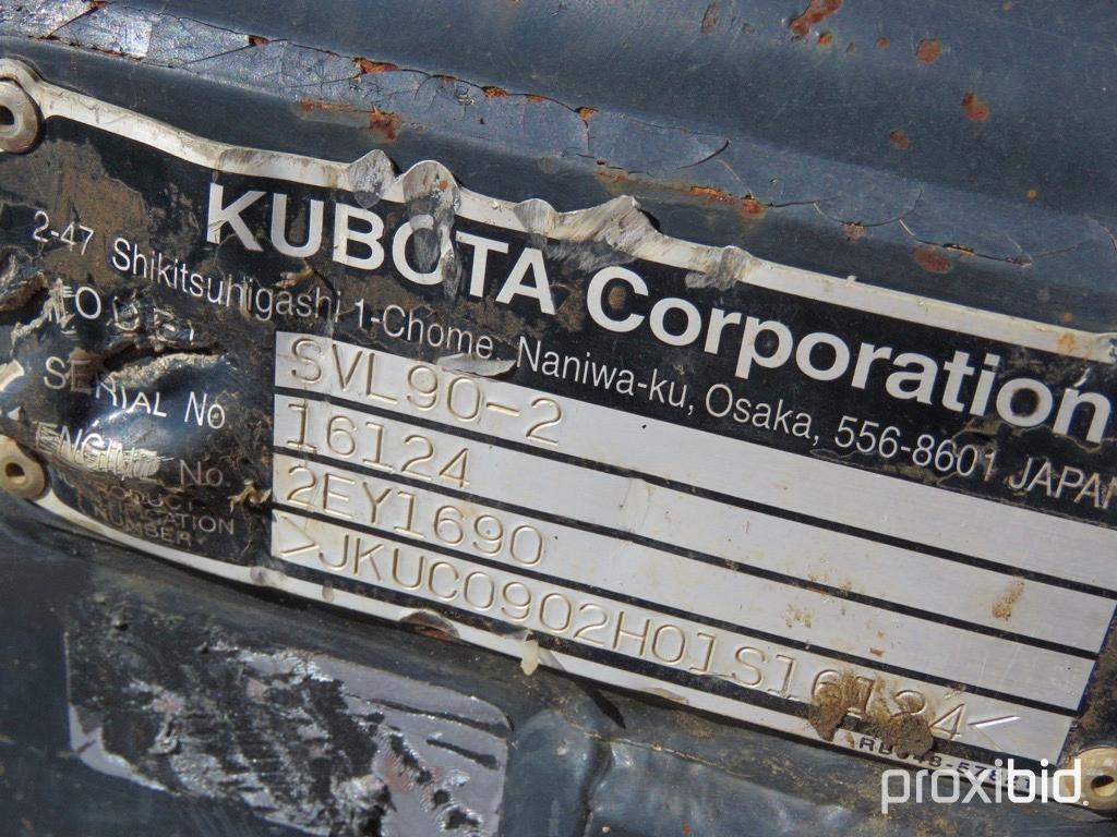 2015 Kubota SVL90-2 Skid Steer s/n 16124: Canopy 2-sp. Aux. Hydraulics Manu