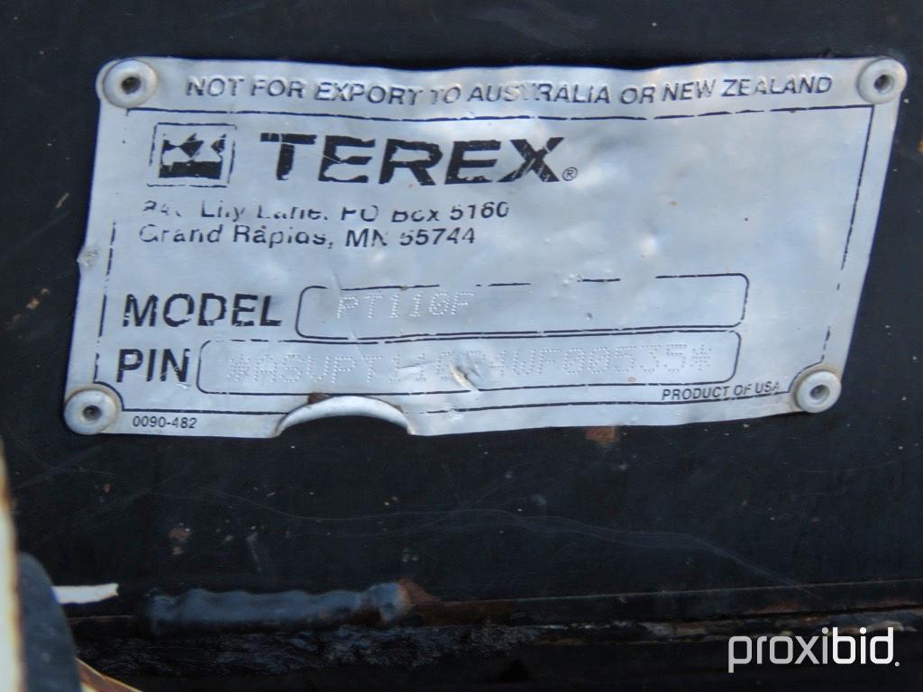 2014 Terex PT110F Forestry Mulcher s/n 34WF00535: Perkins 111hp Eng. C/A Hi