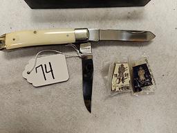 BARCO MINI TRAPPER 2 BLADE POCKET KNIFE, 1 OF 400 IN ORIGINAL BOX, S/N 38