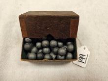 BOX OF ASSORTED LEAD BALL AND MINI BALLS