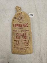 ORIGINAL LAWRENCE BRAND AMERICAN STANDARD CHILLED LEAD SHOT 25lb No. 7 1/2