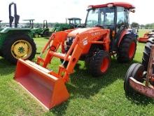 Kubota MX5400 MFWD Tractor, s/n 24243: Encl. Cab, LA1065 Loader w/ Bkt., 28