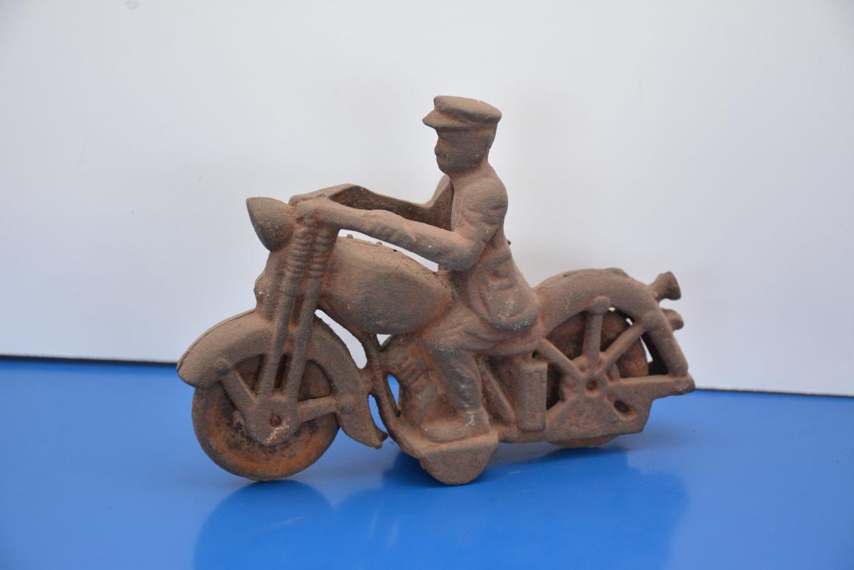Cast Iron Vintage Toy Motorcycle - Harley Bike