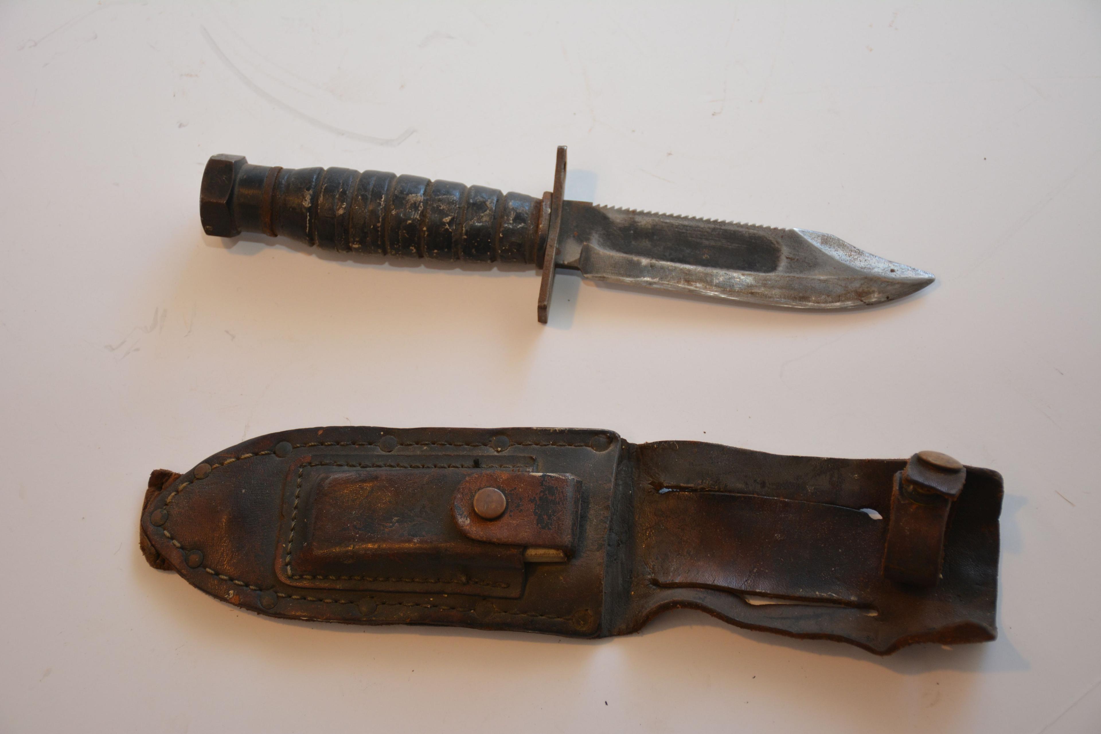 Old Bayonet Knife W/ Sheath