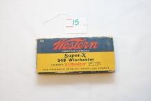 Vintage Winchester Western .348 Win. Cal. 150 Gr. SP.; 20 Rds.; Some Reloads