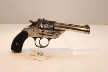Warner Arms Corp. .38 S&W Cal. 5-Shot Top Break Double Action Revolver w/4" BBL and Nickel Finish; S