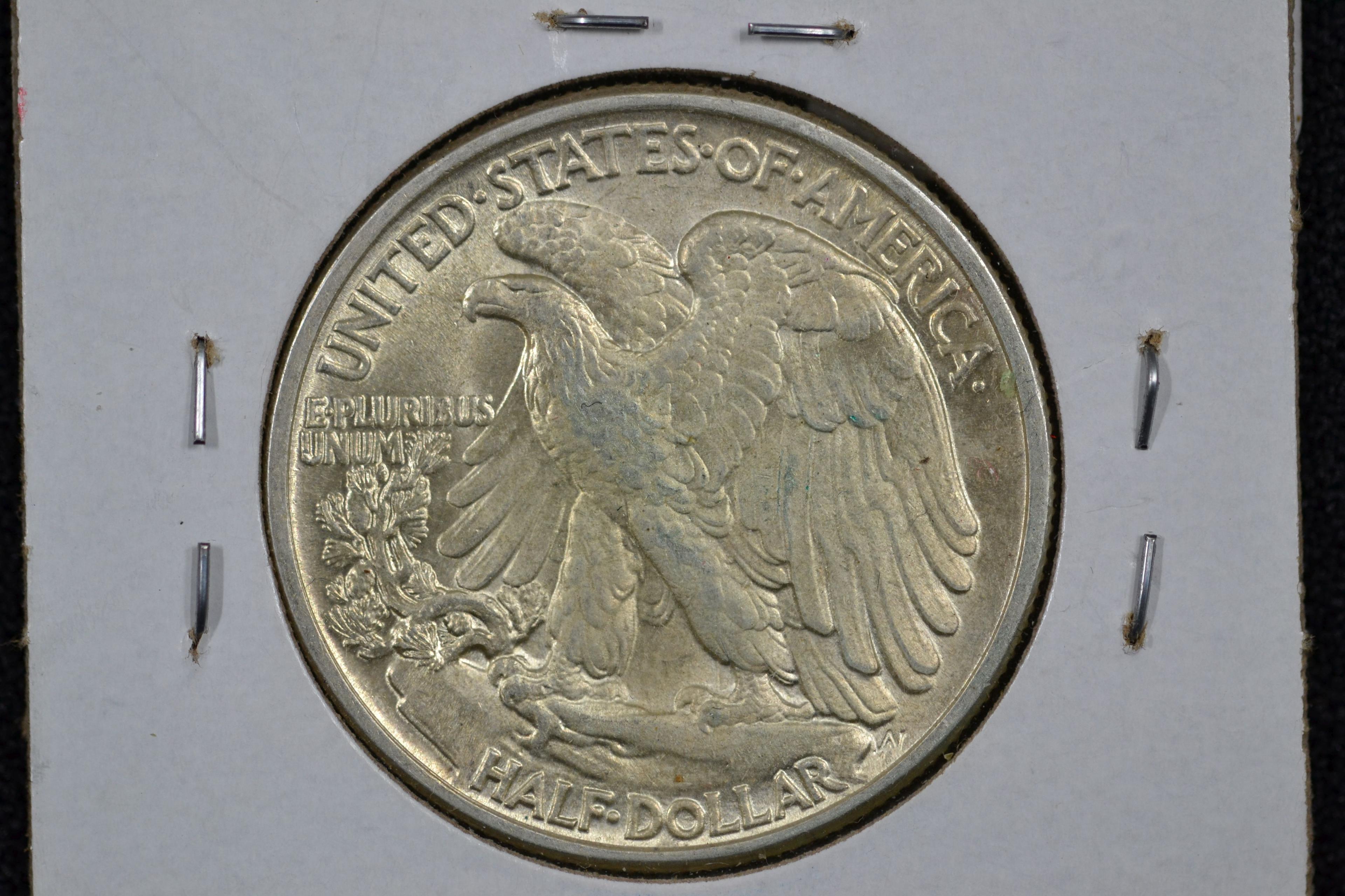 1942 Walking Liberty Half Dollar; BU
