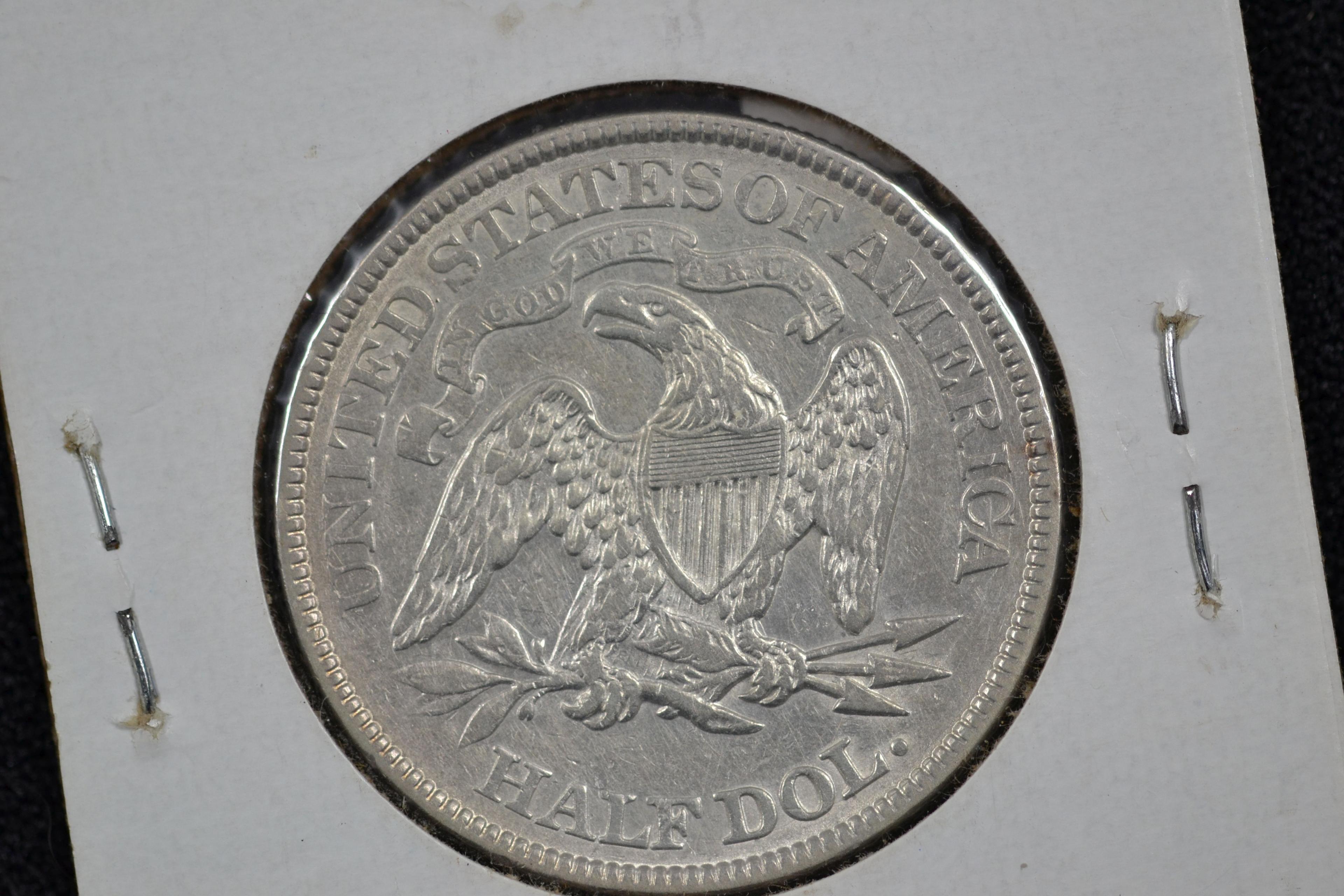 1875 Seated Liberty Half Dollar; XF
