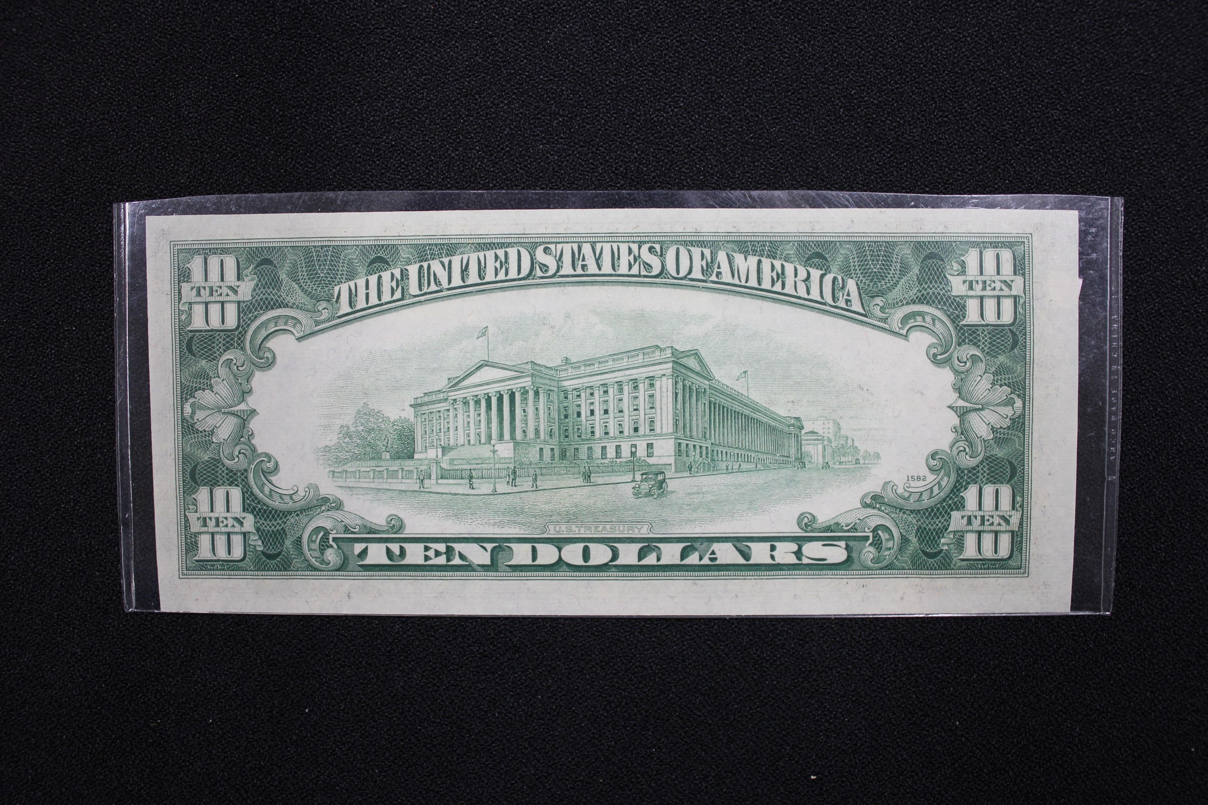 1953-B Ten Dollar Silver Certificate; Uncirc. 63
