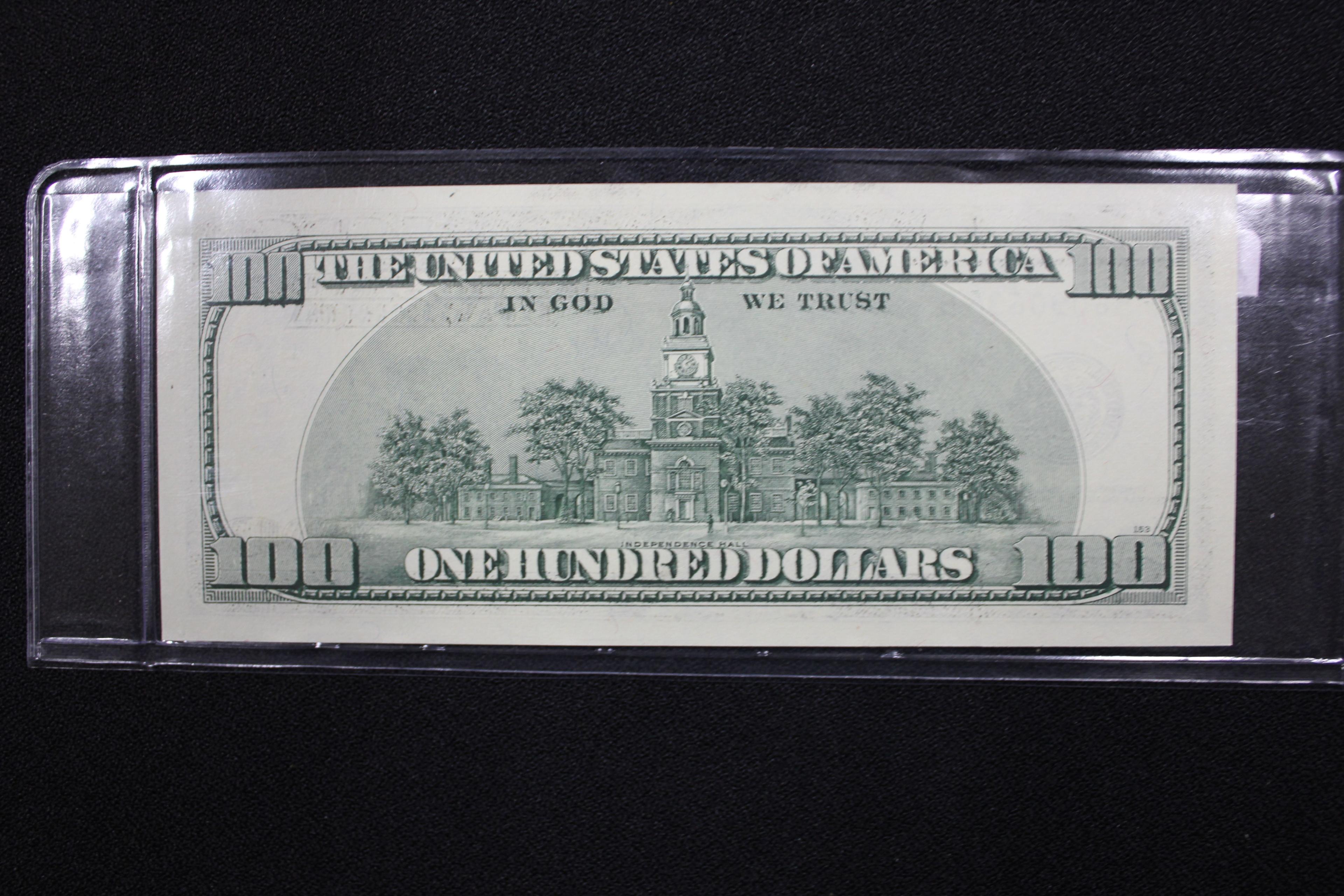 1996 One Hundred Dollar Bill; Uncirc.