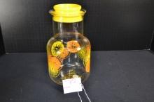 Pyrex Daisy Orange and Lemons 1.5 Qt. Juice Server w/Lid