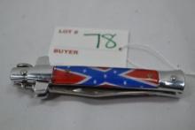 Confederate Pride Stiletto Knife, Lock Back # 4
