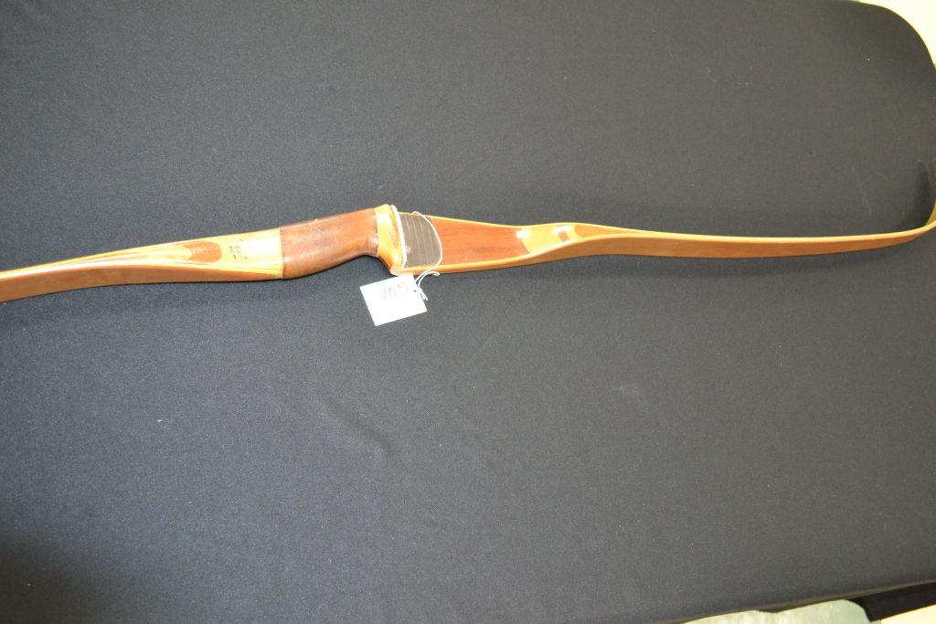 Bear Archery Grizzly 62" 40 lb. Bow with Leather Grip, Bear Medallion, No String #FB-160-2