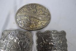 Group of Hesston Rodeo Buckles; 1982-1988; New & Used