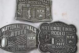 Group of 7 Misc. Hesston Rodeo Buckles; 2013, 14, 16, 21, 22, and 23