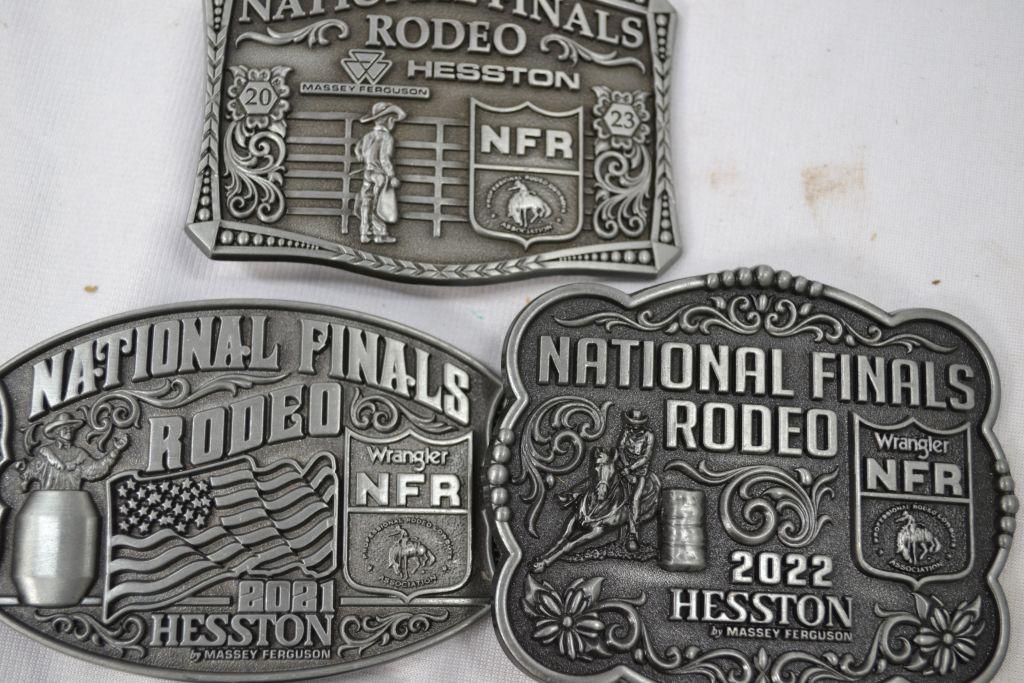 Group of 7 Misc. Hesston Rodeo Buckles; 2013, 14, 16, 21, 22, and 23