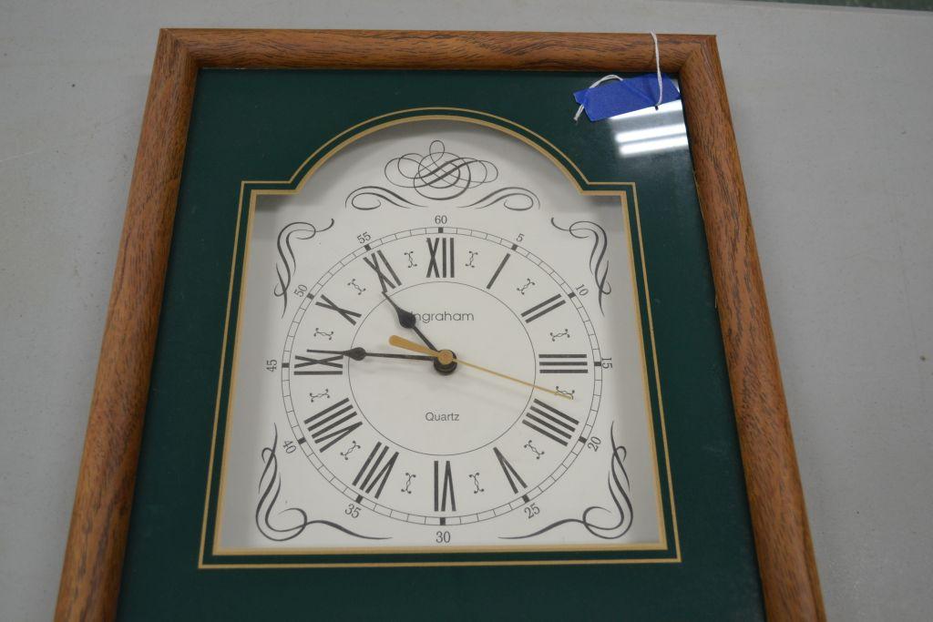Ingraham Wall Mount Battery Clock w/Buck Photo 24"x 14"