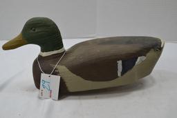 Painted Wood Duck Decoy with No.68 Weight Mallard