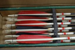 Kodiak .408 Supreme Arrows, Black Shaft w/Black and Red Fletching, No Tips, In Box 12 Count