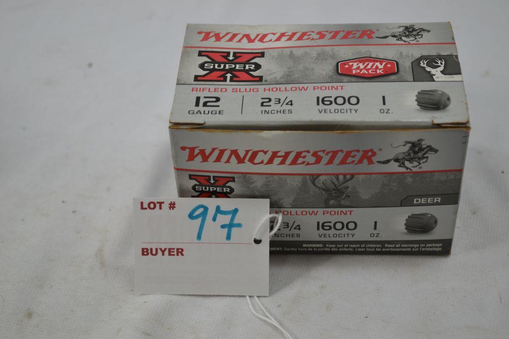Winchester Super X Rifled Slug Deer, Hollow Point 12 Gauge Ammo 2-3/4" 1600 Velocity 1oz, 15 Shells